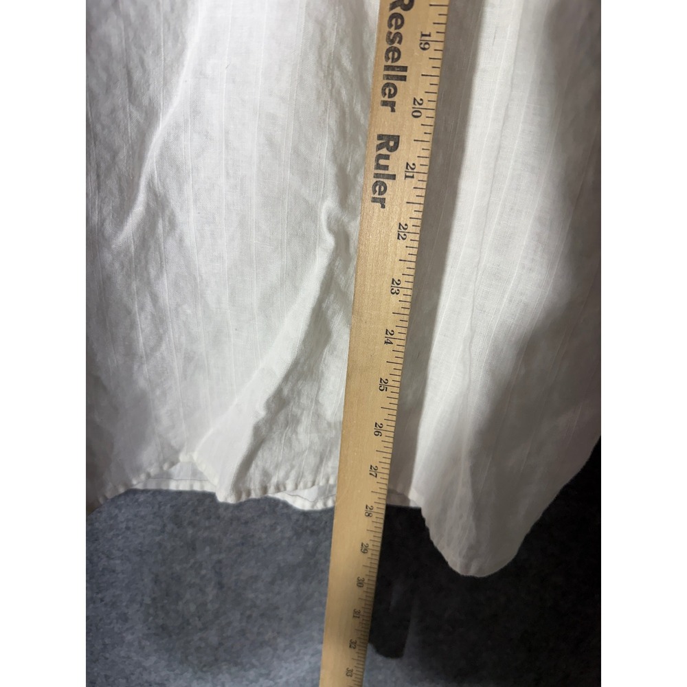 Lauren Ralph Lauren White Linen Cotton Blend Tunic Popover Shirt Plus Size 2X - Picture 5 of 7